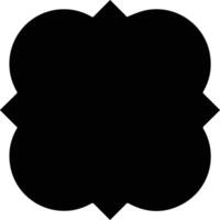 Quaterfoil shape silhouette on white background vector