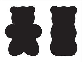 Gummy bear silhouette on white background vector