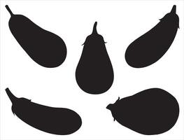 Eggplant silhouette on white background vector