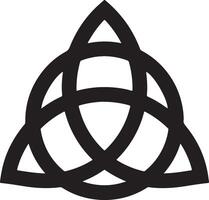 triquetra forma silueta en blanco antecedentes vector