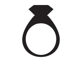 diamante anillo silueta en blanco antecedentes vector