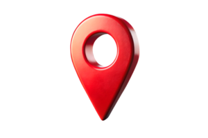 3D Red Map Address Location Pin Pointer png