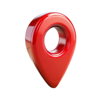 uma brilhante 3d vermelho mapa PIN ícone png