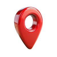 A Shiny 3D Red Map Pin Icon png