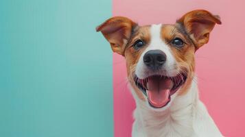 Portrait of a cute Jack Russell puppy. Neural network photo