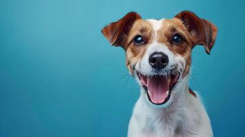 Portrait of a cute Jack Russell puppy. Neural network photo