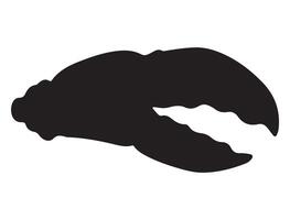 Lobster claw silhouette on white background vector