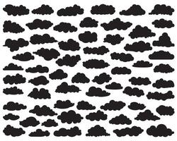 Clouds silhouette on white background vector