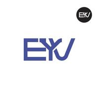 eyv logo letra monograma diseño vector