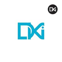 letra dki monograma logo diseño vector