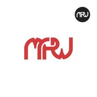 letra MPW monograma logo diseño vector