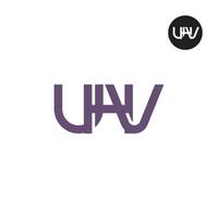 UHV Logo Letter Monogram Design vector