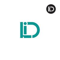 Letter LID Monogram Logo Design vector