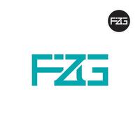 fzg logo letra monograma diseño vector
