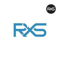 rxs logo letra monograma diseño vector