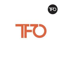 letra tfo monograma logo diseño vector