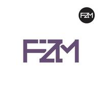 fzm logo letra monograma diseño vector