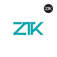 ztk logo letra monograma diseño vector