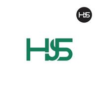 hjs logo letra monograma diseño vector