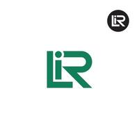 lir logo letra monograma diseño vector