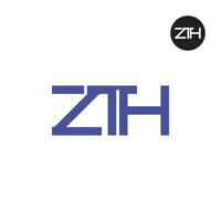 ZTH Logo Letter Monogram Design vector