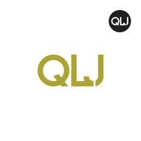 qlj logo letra monograma diseño vector