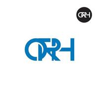 Letter ORH Monogram Logo Design vector