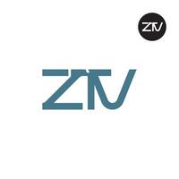 ztv logo letra monograma diseño vector