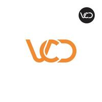 vcd logo letra monograma diseño vector