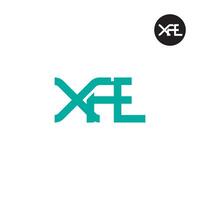 xfl logo letra monograma diseño vector