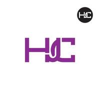 hjc logo letra monograma diseño vector