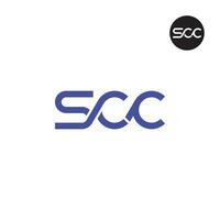 Letter SCC Monogram Logo Design vector