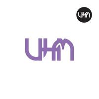 uhm logo letra monograma diseño vector