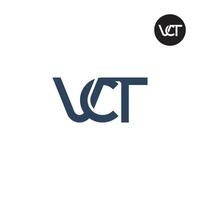 VCT logo letra monograma diseño vector