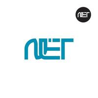 Letter NET Monogram Logo Design vector