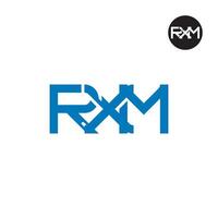rxm logo letra monograma diseño vector