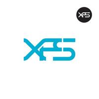 xfs logo letra monograma diseño vector