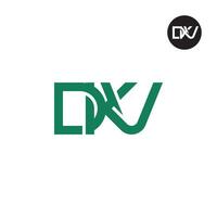 letra dkv monograma logo diseño vector