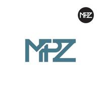 Letter MPZ Monogram Logo Design vector