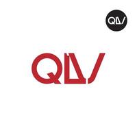 qlv logo letra monograma diseño vector