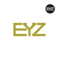 eyz logo letra monograma diseño vector