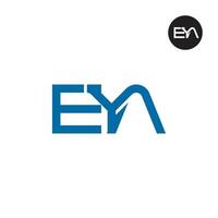 eya logo letra monograma diseño vector