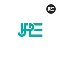 jpe logo letra monograma diseño vector