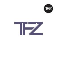 letra tfz monograma logo diseño vector
