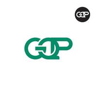 gqp logo letra monograma diseño vector