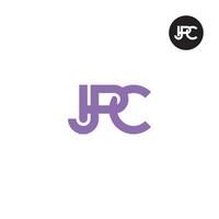 jpc logo letra monograma diseño vector