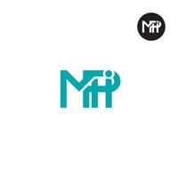 letra mpi monograma logo diseño vector