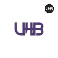 uhb logo letra monograma diseño vector