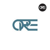 Letter ORE Monogram Logo Design vector