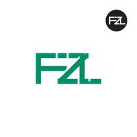 fzl logo letra monograma diseño vector